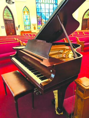 A century of music restored: Historic Steinway returns home to First United Methodist